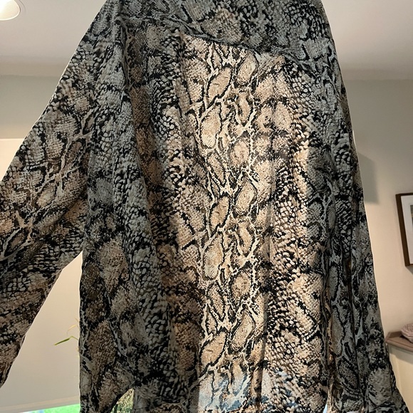 Talbots Snake Print Button Down - Picture 3 of 5